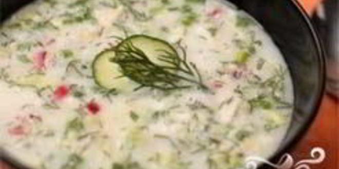 Рецепт окрошки на айране