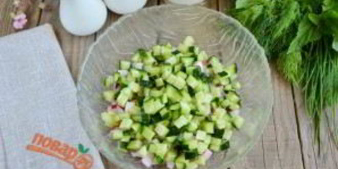 Рецепт окрошки на кефире с крапивой и мятой