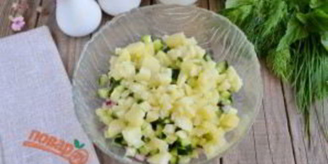 Рецепт окрошки на кефире с крапивой и мятой