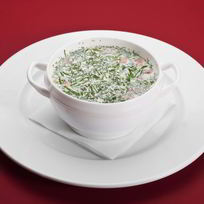 Рецепт Окрошки на курином бульоне под майонезом