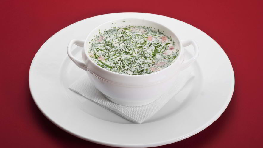 Рецепт окрошки на курином бульоне под майонезом