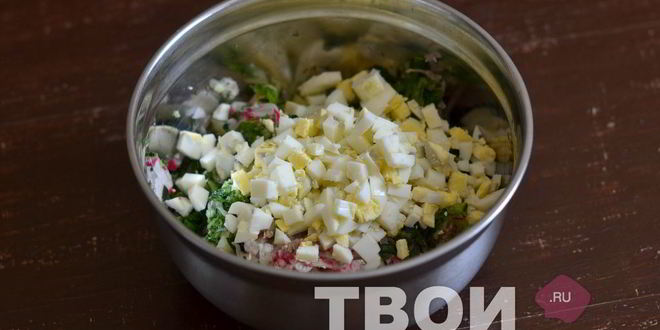 Рецепт окрошки на сыворотке