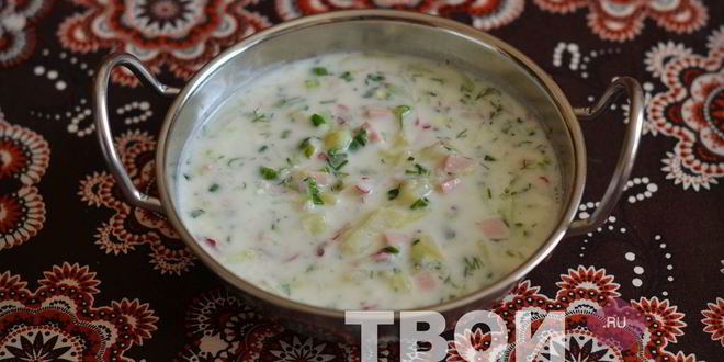 Рецепт окрошки на сыворотке