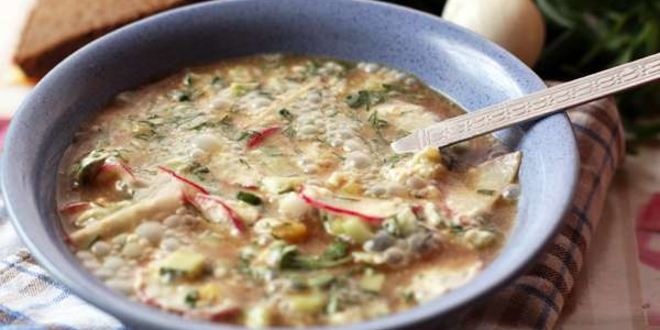 Рецепт окрошки на воде