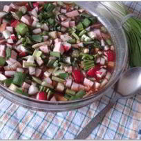 Окрошка с черемшой