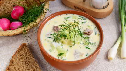 Рецепт Окрошки с говядиной