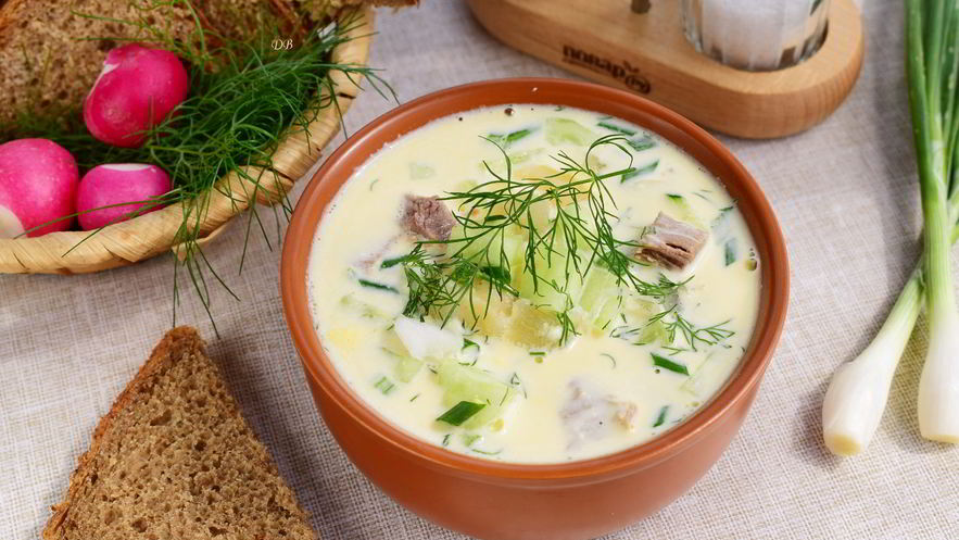 Рецепт окрошки с говядиной