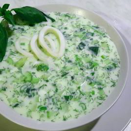 Рецепт Окрошки с кальмарами