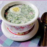 Рецепт Окрошки с копченой курицей