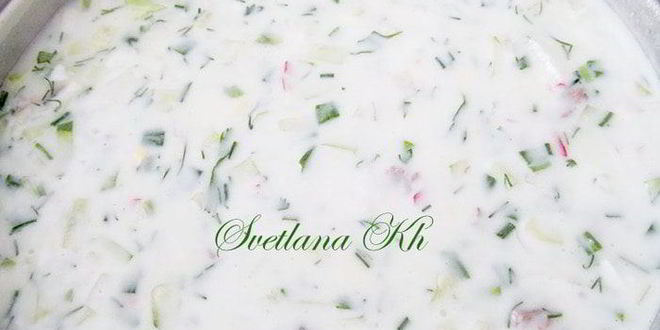 Рецепт окрошки с копченой курицей