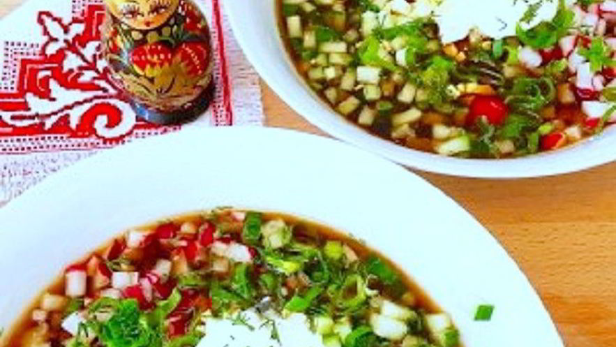 Рецепт окрошки с квасом