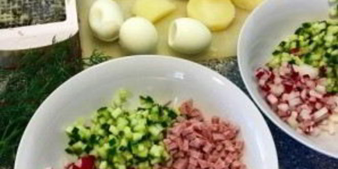 Рецепт окрошки с квасом