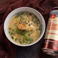 Рецепт Окрошки с морскими гребешками