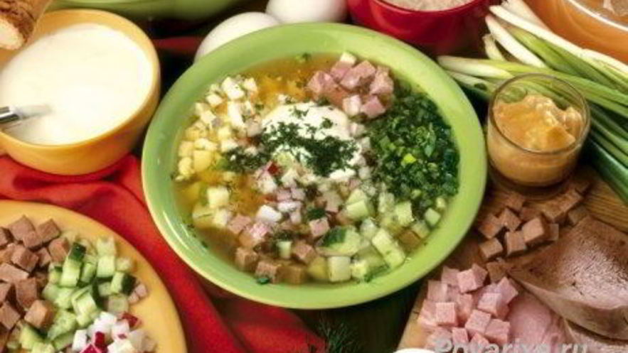 Рецепт окрошки сборной мясной