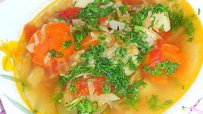 Рецепт Дачного супа овощной
