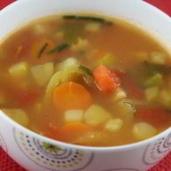 Рецепт Легкого супа из летних овощей с рисом