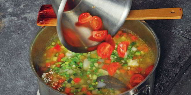 Рецепт минестроне с дайконом и укропом