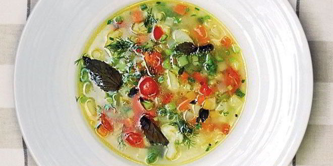 Рецепт минестроне с дайконом и укропом