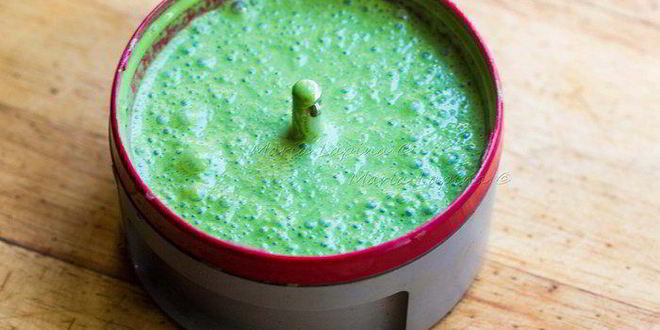 Рецепт овощного крема-супа с мороженым из шпината и сметаны