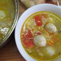 Овощной суп с фрикадельками