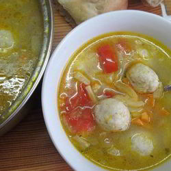Рецепт Овощного супа с фрикадельками