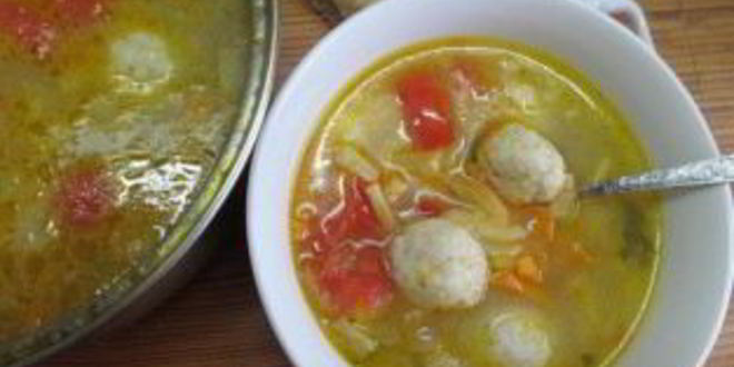 Рецепт овощного супа с фрикадельками