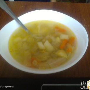 Рецепт Овощного супа с горошком и капустой