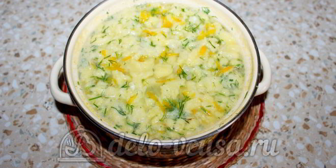 Рецепт овощного супа с клецками