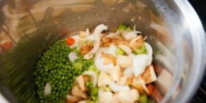 Рецепт овощного супа с курицей