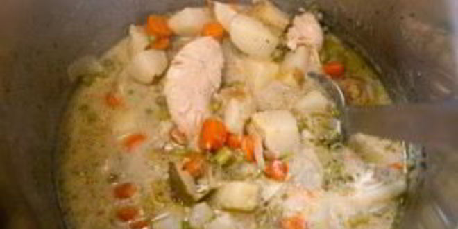 Рецепт овощного супа с курицей