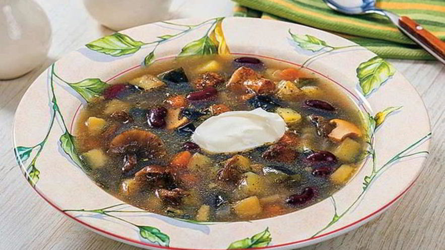 Рецепт овощного супа с опятами