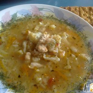 Рецепт Овощного супа с рисом и куриным филе