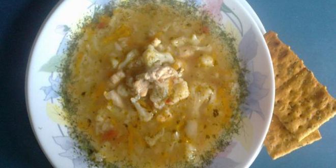 Рецепт овощного супа с рисом и куриным филе