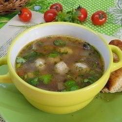 Рецепт Овощного супа с сырными шариками