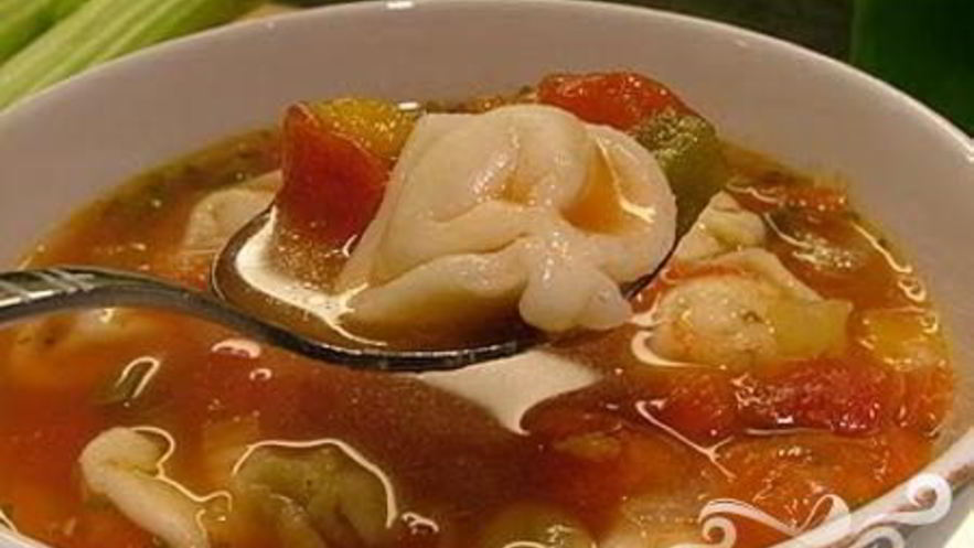 Рецепт овощного супа с тортеллини