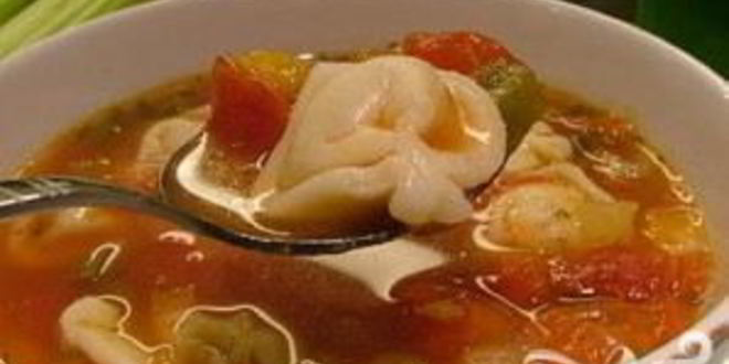 Рецепт овощного супа с тортеллини