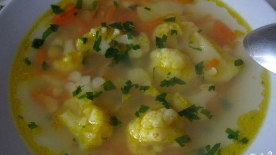 Рецепт овощного супа с цветной капустой