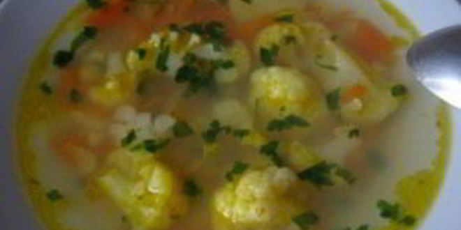Рецепт овощного супа с цветной капустой