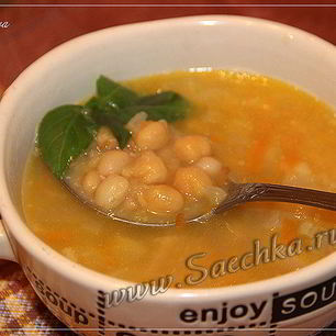 Рецепт Супа овощной с белой фасолью