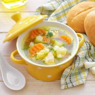 Рецепт Супа овощной в горшочке с цыпленком