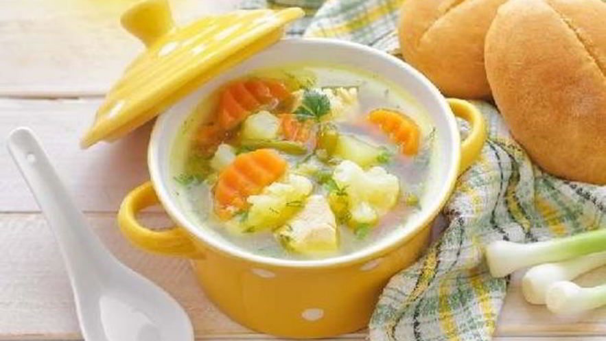 Рецепт супа овощной в горшочке с цыпленком