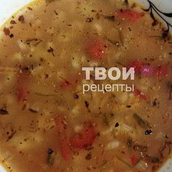 Рецепт Вегетарианского овощной суп с геркулесом