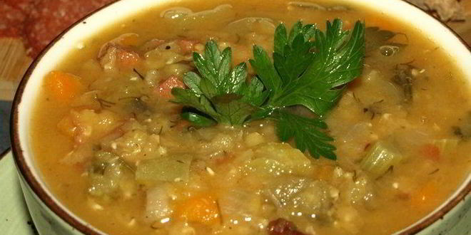 Рецепт чечевичной похлебки с овощами и пепперони