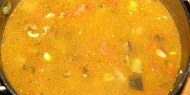 Рецепт чечевичной похлебки с овощами и пепперони