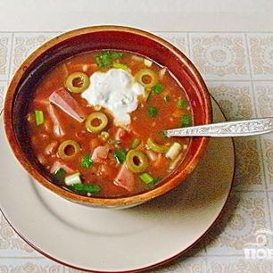 Рецепт Деревенской похлебки из фасоли с ветчиной