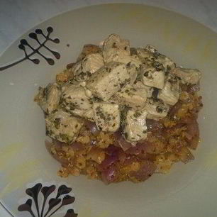 Рецепт Густой чечевичной похлебки с луком и горчицей и тушеная свинина по-деревенски