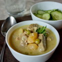 Рецепт Густой похлебки из баранины в кокосовом молоке