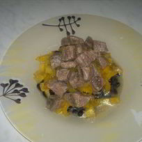 Рецепт Похлебки из черных бобов и говядины и сладкий тропический чатни