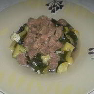 Рецепт Похлебки с черными бобами и мясом черного бычка