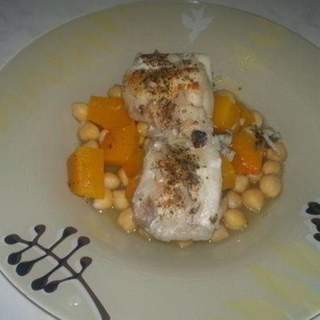 Рецепт Рыбной похлебки с треской, нутом и тыквой